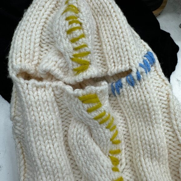 MARNI Contrast-Stitched Knit Balaclava in CREAM MSRP $550 - Picture 2 of 6